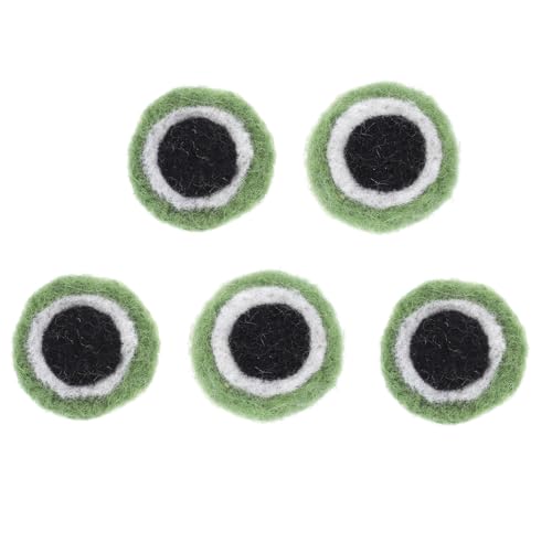 Holibanna 5Stücke Wollfilz Frösche Augen DIY Handwerk Material Für Nadelfilz Techniken Große Filzaugen Für Bastelprojekte Für Familienaktivitäten von Holibanna