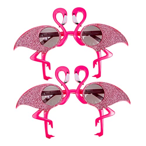 Holibanna 6 Paare Partybrille Kinderbrille Foto-Requisiten Geschenke für Erwachsene Flamingo-Brille lustige Sonnenbrille hawaiianische Flamingo-Sonnenbrille dekorative Partygläser Strand von Holibanna