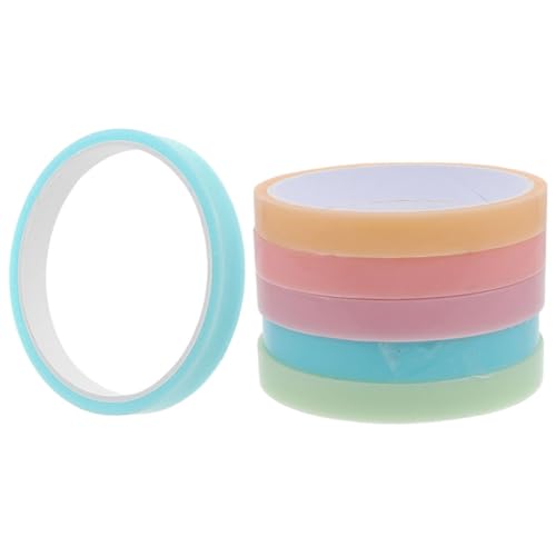 Holibanna 6 Rollen Bunte Klebebandrollen Farbige Klebebänder für DIY Projekte Dekoration und Stressabbau Klebeband für Bastelarbeiten Unisex und Kinderfreundlich Pastellfarben von Holibanna
