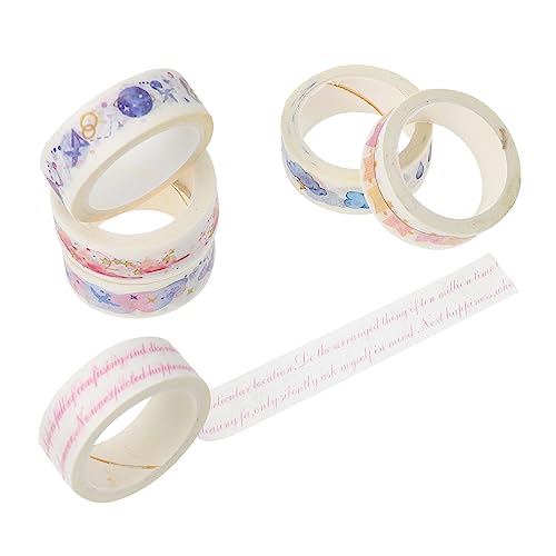 Holibanna 6 Rollen Dekorative Washi Klebebänder mit Süßen Mustern für Scrapbooking Journaling Diy Projekte Zubehör für Tagebuch Kalender und von Holibanna