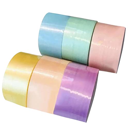 Holibanna 6 Rollen Farbige Klebebänder für Kreative DIY Projekte Hochwertigem Klebrigem Material für Entspannende Aktivitäten Stressbewältigung von Holibanna