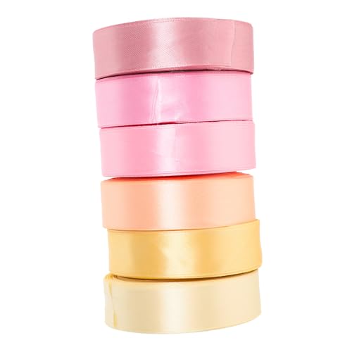 Holibanna 6 Rollen Geschenkband Dekoratives Satinband Farben Hellrosa Altrosa Champagner Hellgold Mittelrosa für Shower und Blumenarrangements Holibanna 6 Rollen Geschenkband Dekoratives Satinband Farben Hellrosa Altrosa Champagner Hellgold Mittelrosa für Shower und Blumenarrangements von Holibanna