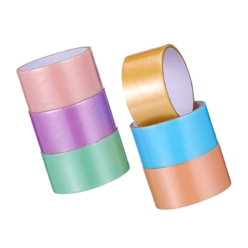 Holibanna 6 Rollen Perlglanz Klebeband Dünn Zum Selbermachen Leuchtend Zum Verpacken Für Lila Basteln Scrapbook Basteln Regenbogen Dekoratives Zubehör Lustig Entspannen von Holibanna