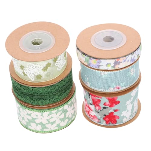 Holibanna 6 Rollen Spitze ribbon bandfeile geschenkverpackungen gemüseausstecher dekoring mahlen Geschenkband Verpackungsband für Festival-Packgurt Party-Verpackungsband Polyester von Holibanna