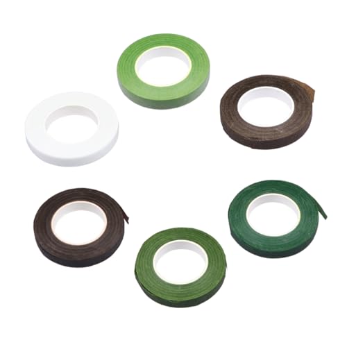 Holibanna 6 Rollen Teiliges Floristenband Farbiges Klebeband für Blumenarrangements Selbstklebendes Floristikband in Grün Brauntönen für DIY Blumensträuße Geschenkverpackung Basteln und Holibanna 6 Rollen Teiliges Floristenband Farbiges Klebeband für Blumenarrangements Selbstklebendes Floristikband in Grün Brauntönen für DIY Blumensträuße Geschenkverpackung Basteln und von Holibanna