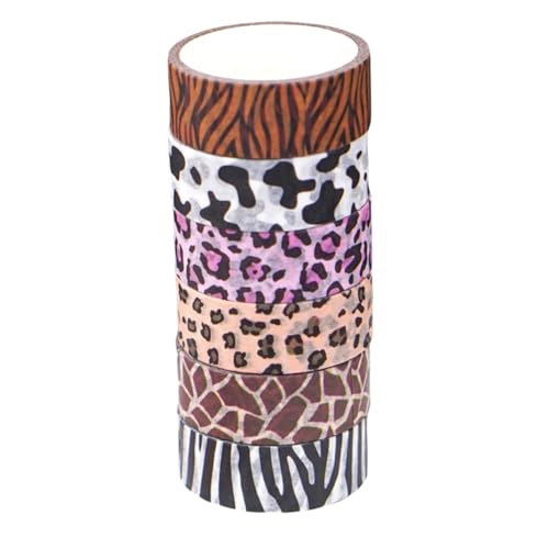 Holibanna 6 Rollen Washi Tape Set mit Tiermuster Klebeband für Scrapbooking und DIY Projekte Ablösbar ohne Rückstände für Kreative Bastelarbeiten und von Holibanna