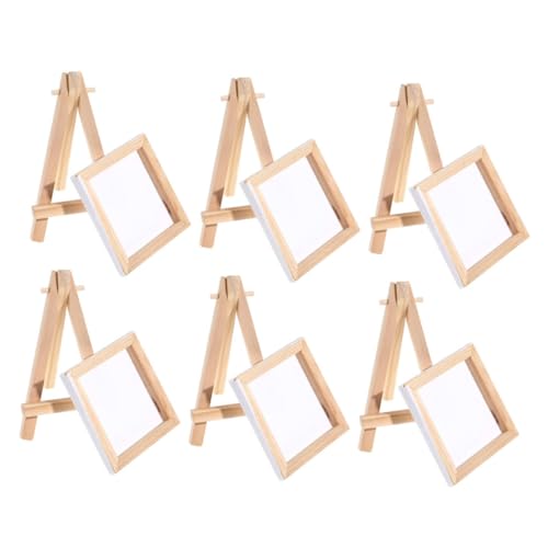 Holibanna 6 Sätze Eile -öl -malereiwerkzeuge Mini Klein Kunst Staffeleien Zum Ausstellen Handwerk Malen Malstaffelei Zeichnung Staffelei Anzeigen Stehen Lackierständer Segeltuch von Holibanna
