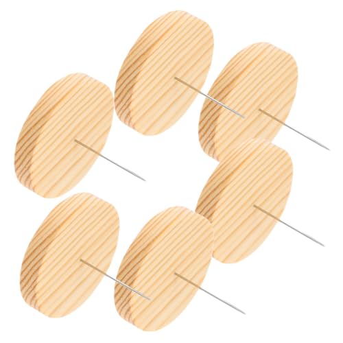 Holibanna 6 Sätze Holzsockel Puppenständer Stabile Basis für Häkelpuppen Display Filzpuppenhalter mit Rundem Sockel für Sammler und DIY Doll Präsentation von Holibanna