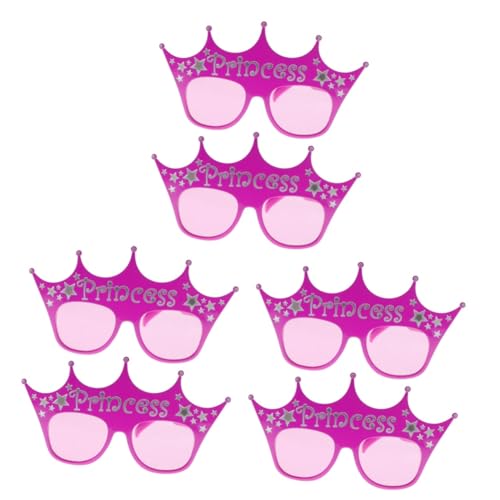 Holibanna 6 Stk Lustige Brille Partybrillen Gefallen Abschlussball-zeug Neuheitsbrille Partybrille Verkleiden Spielzeug Prinzessin Rosa Lieferungen von Holibanna