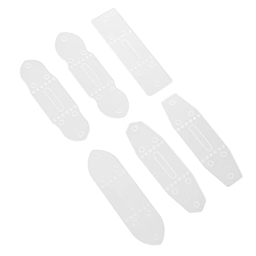 Holibanna 6 Stück Bandstanzwerkzeug Stanzschablone Aus Leder Lochschablone Für Gürtelschnalle Stanzform Für Lederhandwerk Lochschablone Für Lederschnalle Stanzform Für Ledergürtel Pvc von Holibanna