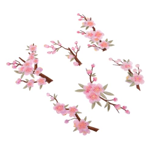 Holibanna 6 Stück Bestickte Blumenaufnäher mit Eisenfixierung Rosa Pflaumenblüten-motive Selbstklebend Annähen Langlebige Stickerei für Kleidung Taschen Jacken Jeans Reparatur Holibanna 6 Stück Bestickte Blumenaufnäher mit Eisenfixierung Rosa Pflaumenblüten-motive Selbstklebend Annähen Langlebige Stickerei für Kleidung Taschen Jacken Jeans Reparatur von Holibanna