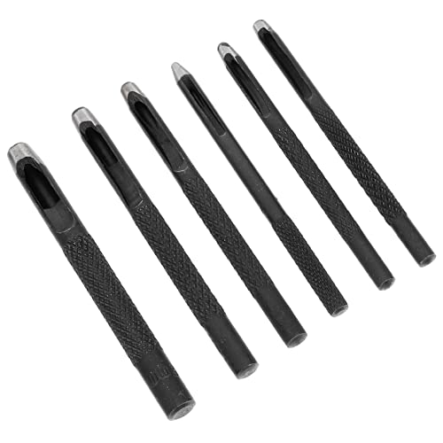 Holibanna 6 Stück Gürtelschlag Gürtelloch Taille Werkzeug Professional Schnalle Puncher Schläge Hochleistungs-lochstanze Hole Punch Tool Locher Für Löcher Lochpunsch Für Gürtel Schwarz Stahl von Holibanna