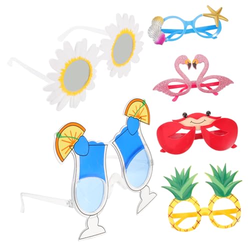 Holibanna 6 Stück Hawaii Sonnenbrillen Lustige Partybrillen für Sommerfestivals Strandpartys Kinderpartys Tropische Foto Requisiten mit Einzigartigen Designs Sonnenblume Flamingo Krabbe Holibanna 6 Stück Hawaii Sonnenbrillen Lustige Partybrillen für Sommerfestivals Strandpartys Kinderpartys Tropische Foto Requisiten mit Einzigartigen Designs Sonnenblume Flamingo Krabbe von Holibanna
