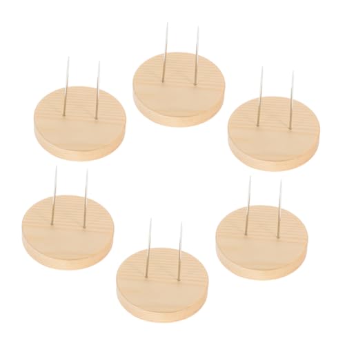 Holibanna 6 Stück Holzsockel Teile Styling Figur Holzständer Zum Ausstellen Plüschpuppenständer Gehäkelter Puppenständer Gehäkelter Ständer Puppenbasis Puppenanzeige Hölzern Beige von Holibanna