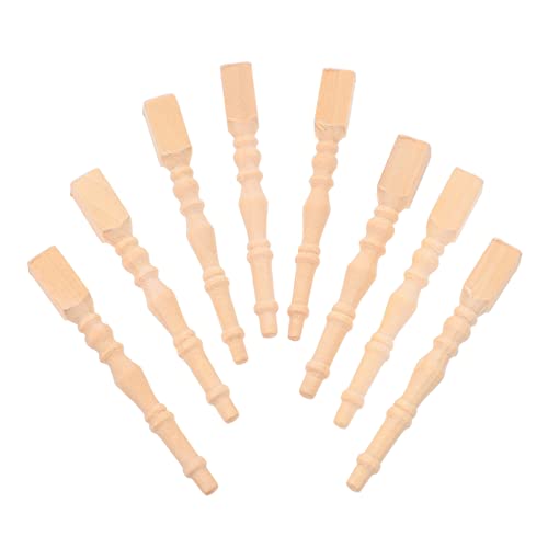 Holibanna 6 Stück Mini-tischbeine Klein Miniatur Mini-zubehör Mini-möbelbeine Beine Für Puppenhausmöbel Mini Möbel Mini-Ornament Holz von Holibanna