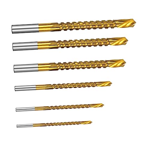 Holibanna 6 Stück Multifunktionaler Sägezahnbohrer Werkzeug Spiralbohrer Professional Holzbearbeitung Spiral- Cutter Seitenschneider Metall-zackenbohrer Stahl-zackenbohrer Nur Silver von Holibanna