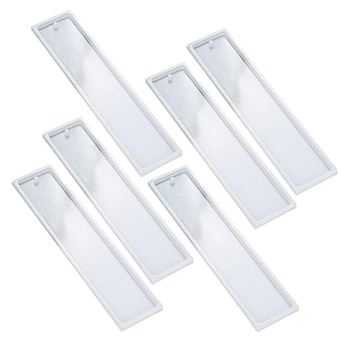 Holibanna 6 Stück Silikon Lesezeichen Form Teiliges Epoxidharz Gießform für DIY Handwerk Rechteckige Lesezeichen Silikonformen für Kreative Dekorationen von Holibanna