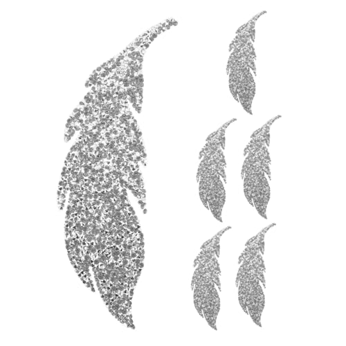 Holibanna 6 Stück Strass Applikationen zum Aufbügeln Vielseitige Modeverzierungen für Kleidung Taschen Haaraccessoires Glitzernde DIY Dekorationen für Hochzeiten Partys von Holibanna