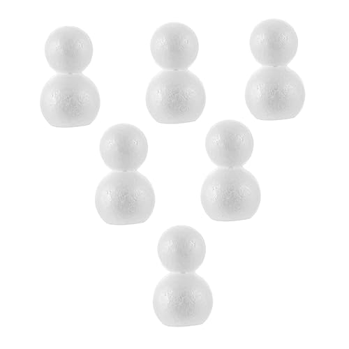 Holibanna 6 Stück Teiliges DIY Schneemann Bastelset aus Sicheren Styroporkugeln für Fördert Kreativität und Feinmotorik zum Weihnachtbasteln mit Mädchen und Familien um Einzigartige von Holibanna