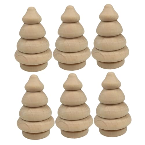 Holibanna 6 Stück Teiliges DIY Weihnachtsbaum Holzornament Unbemalt Natürliche Holz Tischdeko Festliche Xmas Supplies für Weihnachtsdeko und Geschenkideen Holibanna 6 Stück Teiliges DIY Weihnachtsbaum Holzornament Unbemalt Natürliche Holz Tischdeko Festliche Xmas Supplies für Weihnachtsdeko und Geschenkideen von Holibanna