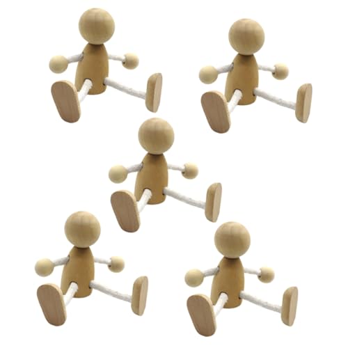 Holibanna 6 Stück Teiliges Holzfiguren DIY Bastelset Holzpuppen Blanko zum Bemalen Lernspielzeug Holz dekoration für Kreative Handarbeit und Tischdeko Holibanna 6 Stück Teiliges Holzfiguren DIY Bastelset Holzpuppen Blanko zum Bemalen Lernspielzeug Holz dekoration für Kreative Handarbeit und Tischdeko von Holibanna
