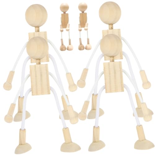 Holibanna 6 Stück Teiliges Kleine Unbehandelte Holzfiguren Puppen aus Natürlichem Holz Glatte Oberfläche Flexibel Gestaltbar zum Bemalen und Basteln für DIY Dekoration und Handwerksprojekte Holibanna 6 Stück Teiliges Kleine Unbehandelte Holzfiguren Puppen aus Natürlichem Holz Glatte Oberfläche Flexibel Gestaltbar zum Bemalen und Basteln für DIY Dekoration und Handwerksprojekte von Holibanna