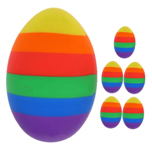 Holibanna 6 Stück Teiliges Kreative Mini Radiergummis in Ei Form für Schüler und Lehrer Sauberes Radieren ohne Rückstände Vielseitig Einsetzbar für Schule Büro und Zuhause Niedliches zu von Holibanna