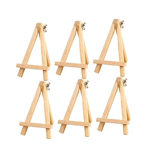 Holibanna 6 Stück Teiliges Mini Holz Staffeleien Dreieckiger Tischstaffelei Ständer für Fotos Bilderrahmen Künstler Display Holibanna 6 Stück Teiliges Mini Holz Staffeleien Dreieckiger Tischstaffelei Ständer für Fotos Bilderrahmen Künstler Display von Holibanna