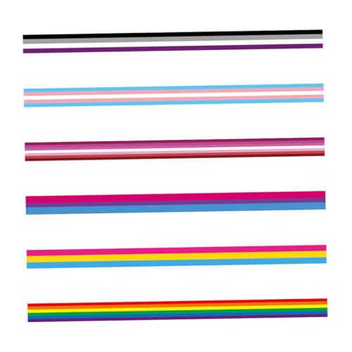 Holibanna 6 Stück Teiliges Regenbogenband Polyester Satinband Vielseitig für DIY Haarschmuck Geschenkverpackung Partydekoration Pride events Bunte Bastelschleifen Holibanna 6 Stück Teiliges Regenbogenband Polyester Satinband Vielseitig für DIY Haarschmuck Geschenkverpackung Partydekoration Pride events Bunte Bastelschleifen von Holibanna