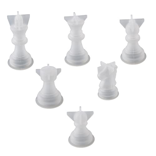 Holibanna 6 Stück Teiliges Schachfiguren Silikonform Set Diy Epoxidharz Gießform für Internationale Schachfiguren für Kreative Bastelprojekte und von Holibanna