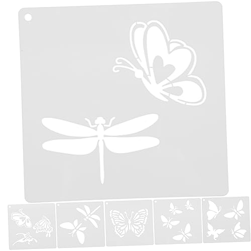 Holibanna 6 Stück Teiliges Schmetterlings Schablonen für DIY Malen Wiederverwendbare Hohl Geschnittene Vorlagen für Kreative Bastelarbeiten Wandgestaltung und Möbelverzierung von Holibanna