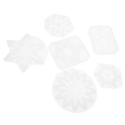 Holibanna 6 Stück Teiliges Silikon Schneeflockenform für Weihnachtsdeko DIY Epoxidharz Gießform für Anhänger und Weihnachtsornamente für Kreative Bastelprojekte von Holibanna
