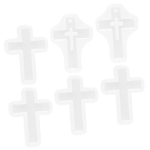 Holibanna 6 Stück Teiliges Silikonform für Kreuzanhänger Diy Gießform für Epoxidharz für Handgefertigten Schmuck und Dekoration Einfache Demontage Glatte Oberfläche Bastelprojekte von Holibanna