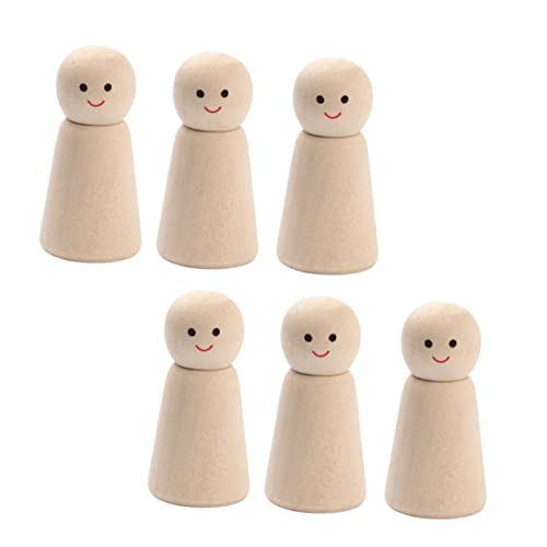Holibanna 6 Stück Teiliges Unbemalte Holz Puppen DIY Bastelset für Natürliche Holzfiguren zum Bemalen Kreative Holzspielzeug Figuren für Puppenhaus und Kinderzimmerdekoration Holibanna 6 Stück Teiliges Unbemalte Holz Puppen DIY Bastelset für Natürliche Holzfiguren zum Bemalen Kreative Holzspielzeug Figuren für Puppenhaus und Kinderzimmerdekoration von Holibanna
