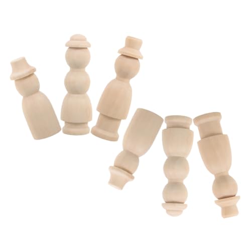 Holibanna 6 Stück Teiliges Unbemalte Holzpuppen zum Bemalen Natürliche Holzfiguren für DIY Bastelprojekte Handbemalbare Kleine Holzpuppen für Kreative Dekoration und Gestaltung Holibanna 6 Stück Teiliges Unbemalte Holzpuppen zum Bemalen Natürliche Holzfiguren für DIY Bastelprojekte Handbemalbare Kleine Holzpuppen für Kreative Dekoration und Gestaltung von Holibanna
