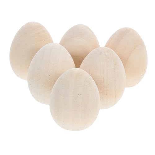 Holibanna 6 Stück Unlackierte Holz Eier für Bastelprojekte und Kreative Dekoration Diy Ostereier aus Robustem Holz für Gestalten für Kreative Bastelarbeiten und Heimdekoration Holibanna 6 Stück Unlackierte Holz Eier für Bastelprojekte und Kreative Dekoration Diy Ostereier aus Robustem Holz für Gestalten für Kreative Bastelarbeiten und Heimdekoration von Holibanna