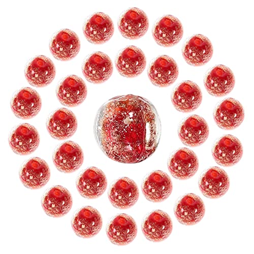 Holibanna 60 Stück Leuchtende Glasperlen Abstandshalter Spacer Runde Perlen Runden Träne Schmuck Perlen Für Die Herstellung Von Armbändern Charms-perlen Reiz Bastelset Perlen Zum Basteln Rot von Holibanna