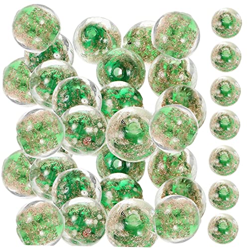 Holibanna 60 Stück Leuchtende Glasperlen Perlen Für Schmuckhersteller Reiz Groß Abstandshalter Armband-perlen-anhänger Spacer Perlen Zur Herstellung Von Armbändern Perlen Für Armbänder Grün von Holibanna