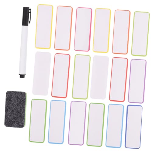 Holibanna 60 Stück Magnetetiketten Whiteboard Tags Kalendermagnete Bunte Namensetiketten Magnetstreifen Aktenschranketiketten Trocken Abwischbare Etiketten Magnetaufkleber von Holibanna