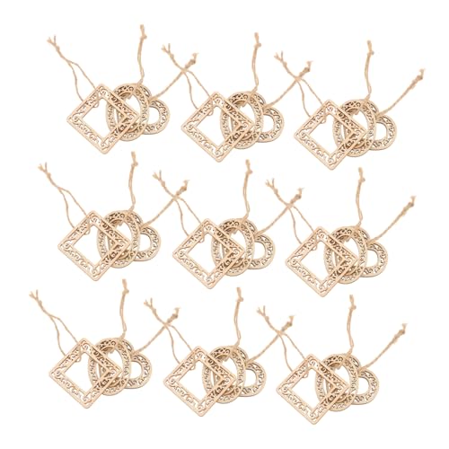 Holibanna 60 Stück Teiliges Holzrahmen DIY Basteln mit Eleganten Hohlen Herz Ovalmustern Stabile Unlackierte Holzrahmen zum Aufhängen für Valentinstag Deko und Foto Malprojekte von Holibanna