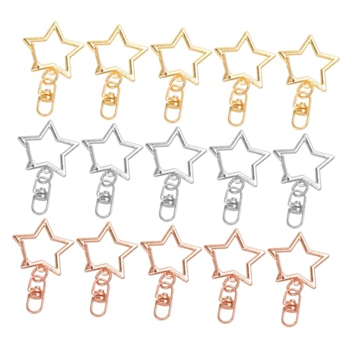 Holibanna 60 Stück Zinklegierung Schlüsselanhänger Teiliges Stern Design Schlüsselanhänger mit Drehverschluss Zubehör für Handwerk und Projekte Silber Gold Roségold Holibanna 60 Stück Zinklegierung Schlüsselanhänger Teiliges Stern Design Schlüsselanhänger mit Drehverschluss Zubehör für Handwerk und Projekte Silber Gold Roségold von Holibanna