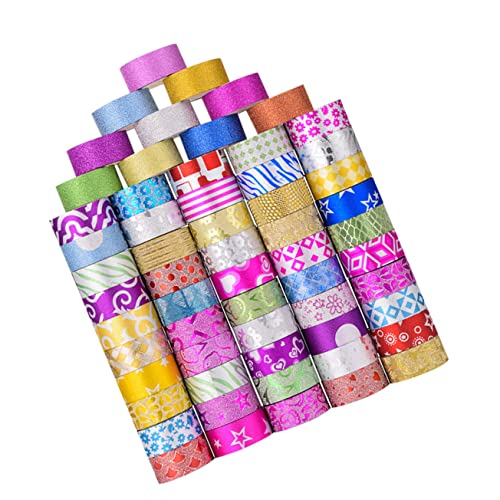 Holibanna 60Rollen Washi Tape Dekoratives Klebeband für DIY Projekte Rolle Farben für Geschenkverpackungen Scrapbooking und Bastelarbeiten von Holibanna