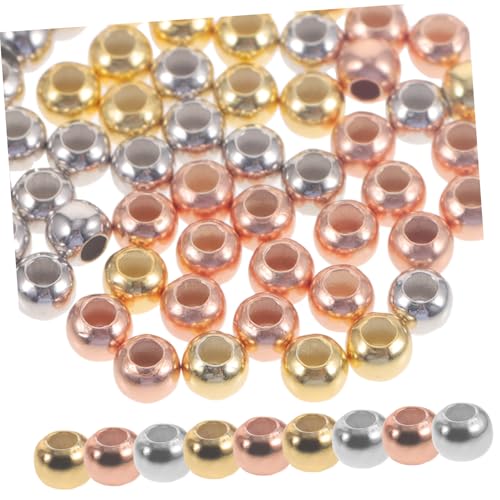 Holibanna 60Stücke DIY Spacer Perlen Silber Glänzende Schmuckperlen Für Armbänder Und Halsketten Perfektes Zubehör Für Schmuckherstellung Leicht Und Langlebig von Holibanna