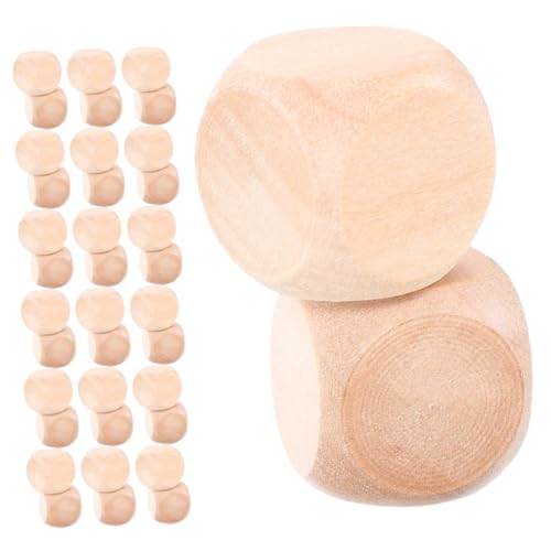 Holibanna 60Stücke Holzwürfel Unbehandelte DIY Bastelblöcke für Kreative Spiele Heimwerkerprojekte und Mathematikunterricht Holzklötzchen für von Holibanna