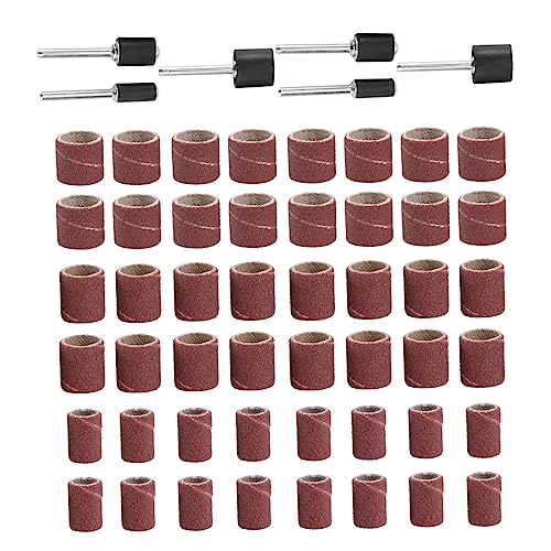 Holibanna 66-Teiliges Set Schleifpapierring-Schleifkopf Schleifset Schleifscheiben Schleiftrommel Schleifer Trommeldorne schleifenband schleifband Schleifzubehör für Formgebung Gummidorne von Holibanna