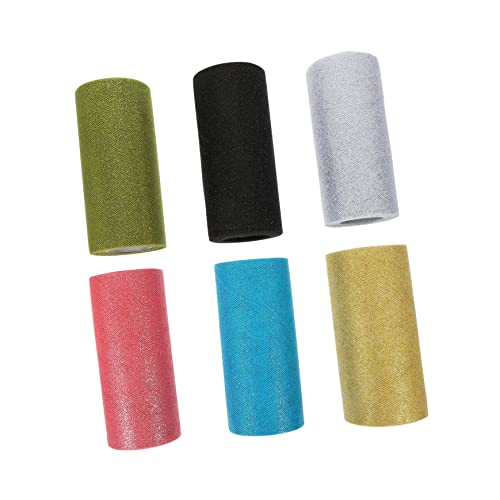 Holibanna 6Rollen Dekorative Tüllrollen Glitzernde Für Hochzeitsdekoration Geschenkverpackungen Und DIY Projekte Vielseitig Einsetzbar Leicht Zuschneidbar Und Platzsparend von Holibanna