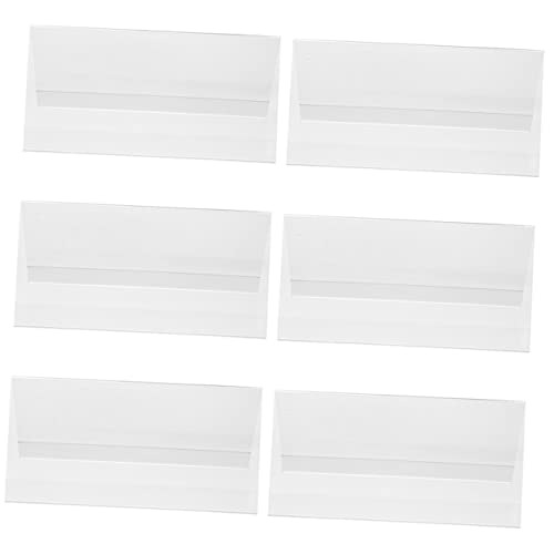 Holibanna 6Stücke Acryl Tischkartenhalter Wiederverwendbare Namensschilder Für Hochzeiten Konferenzen Und Events Doppelseitige Anzeige Hochwertiges Acryl Material Praktisch Holibanna 6Stücke Acryl Tischkartenhalter Wiederverwendbare Namensschilder Für Hochzeiten Konferenzen Und Events Doppelseitige Anzeige Hochwertiges Acryl Material Praktisch von Holibanna