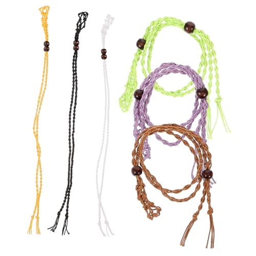 Holibanna 6Stücke Adjustable Crystal Cage Necklace Cord DIY Pendant Holder With Wooden Beads For Elegant Jewelry Making For All Styles And Outfits von Holibanna
