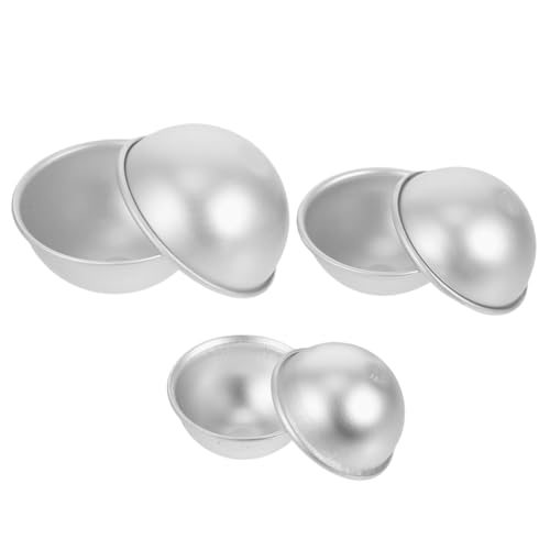 Holibanna 6Stücke Badekugeln Formen Praktische DIY Kugel Formen Aluminiumlegierung Für Badekugeln Badesalzbälle Kuchen Und Vielseitige Backformen Für Projekte von Holibanna