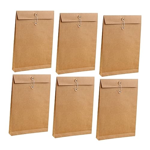 Holibanna 6Stücke Dokumententräger Hellbraun Organizer Aktentasche Für Bürobedarf Große Kapazität Langlebig Und Elegant Für Schule Und Geschäftsreisen von Holibanna